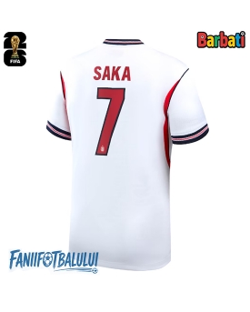 Anglia Bukayo Saka #7 Tricou Fotbal Replică Mondial 2026 Barbati Acasa